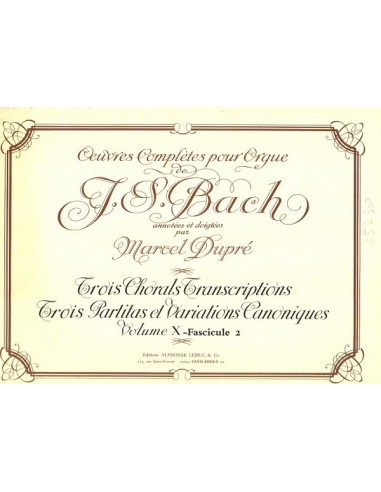 Bach Ouvrès Completes pour Ourge Vol. 2°