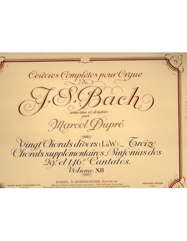 Bach Ouvres completes pour orge Vol....