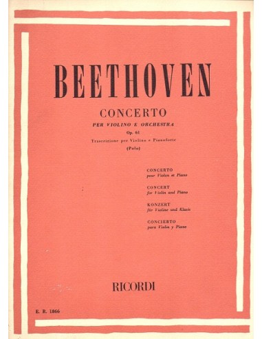 Beethoven Concerto Op. 61 Edizione...