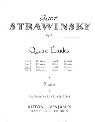 Strawinsky Studio Op.7 N° 3 in Mi minore