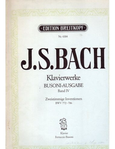 Bach Invenzioni a due voci BWV...