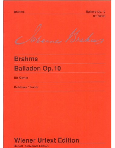 Brahms Ballade Op. 10 Edizione Viener...