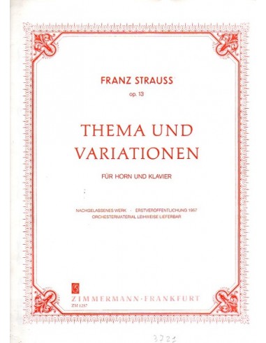 Strauss Thema und Variationen Op. 13