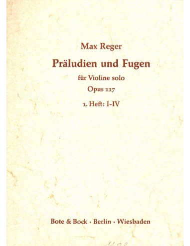 Reger Preludi e Fughe Op. 117 Vol. 1°...