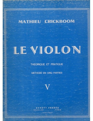 Crickboom Le Violon Vol. 5° Teorico e...