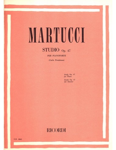 Martucci Studio Op. 47 Edizione Ricordi