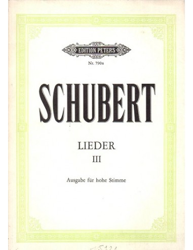 Schubert Lieder Song Vol. 3° per...