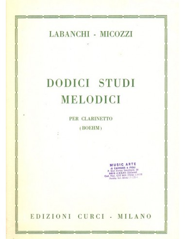 Labanchi Micozzi 12 Studi melodici USATO