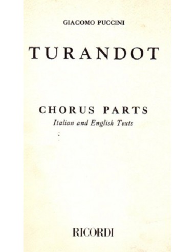 Puccini Turandot per Coro Chorus parts