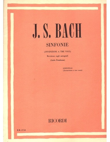 Bach Sinfonie Invenzione a tre Voci...