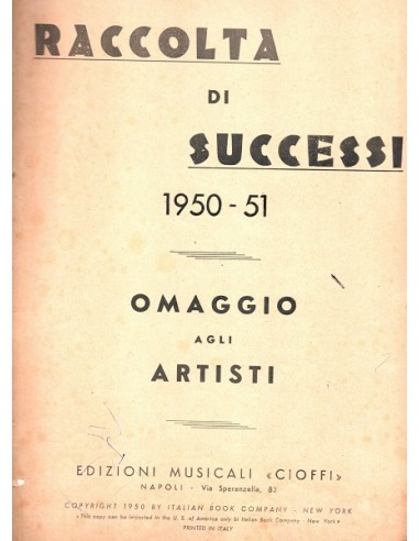 Raccolta di Successi Anno 1950-1951...
