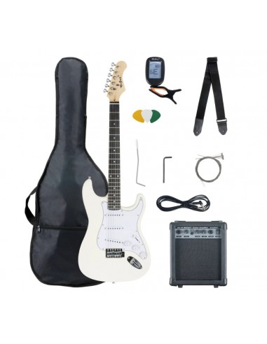 Kit completo chitarra elettrica white