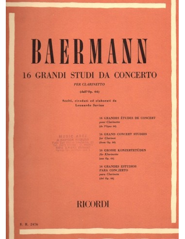 Baermann 16 studi da concerto Op. 64
