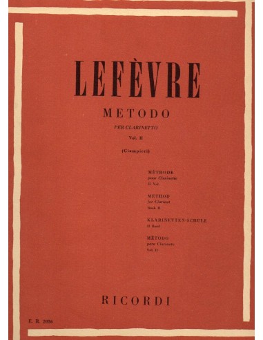 Lefevre Metodo per Clarinetto Vol. 2°