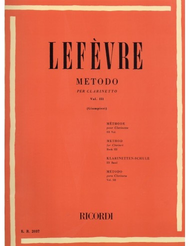 Lefevre Metodo per clarinetto Vol. 3°