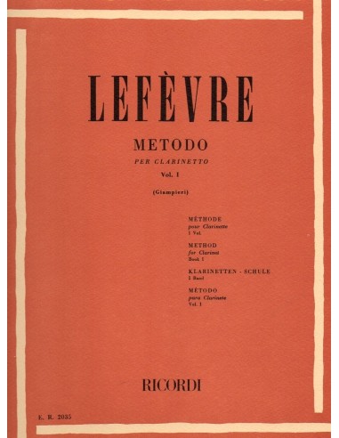 Lefevre Metodo per Clarinetto Vol. 1°