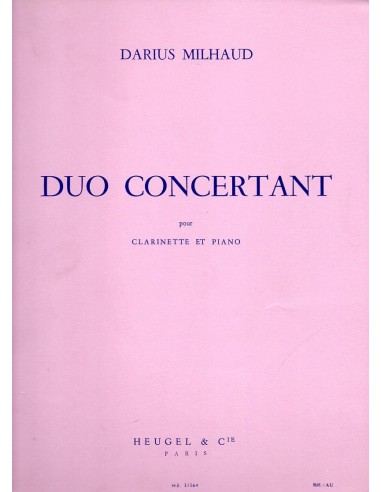 Milhaud Duo concertante per...