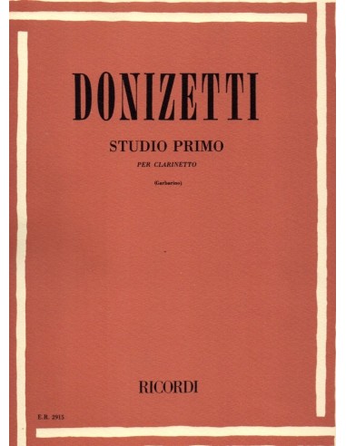 Donizetti Studio primo per clarinetto