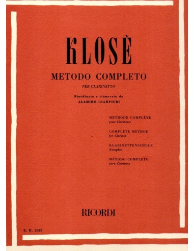 Klosè Metodo completo per clarinetto