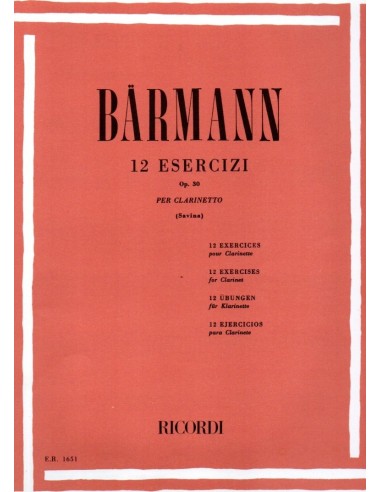 Barmann 12 Esercizi Op. 30