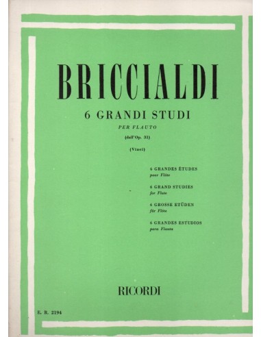 Briccialdi 6 Grandi Studi Op. 31