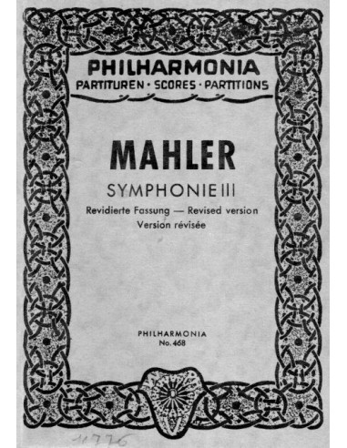Mahler Symphony N° 3 (Partitura da...
