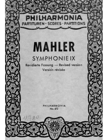 Mahler Symphony N°9 in Re Maggiore...