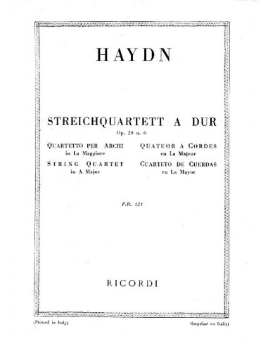 Haydn Quartetto per Archi in La...