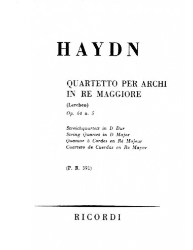 Haydn Quartetto per archi in Re...