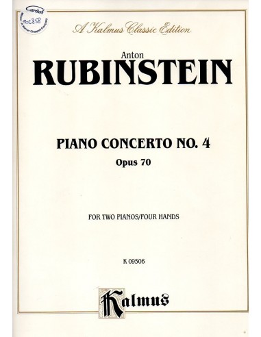 Rubinstein Concerto Piano N° 04 Op....