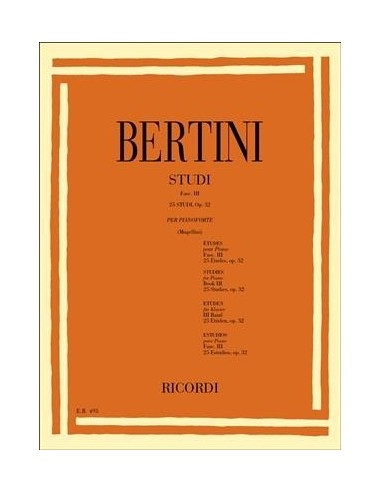 Bertini 25 Studi Vol. 3 Op. 32...
