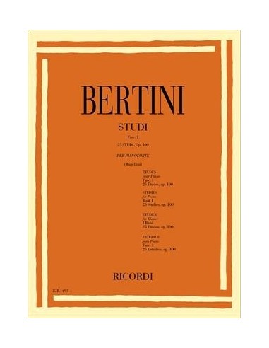 Bertini 25 Studi  Vol.1 Op. 100...