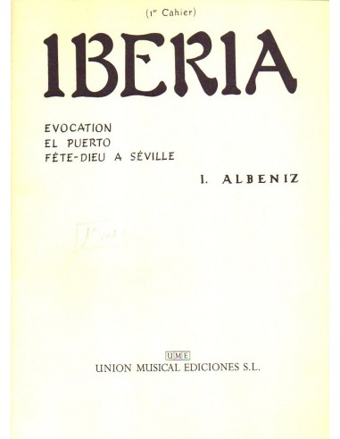 Albeniz Iberia Vol. 1°