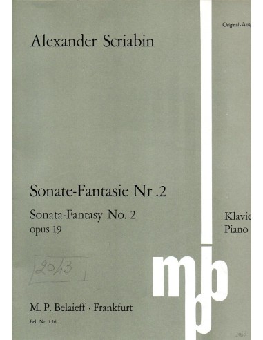 Scriabin Sonate e Fantasie N° 02 Op. 19