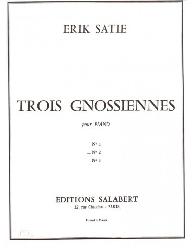 Satiè Erik Trois gnossiennes N° 2