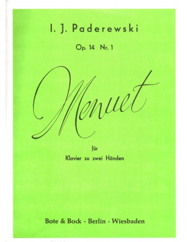 Paderewski Minuetto Op. 14 N° 1