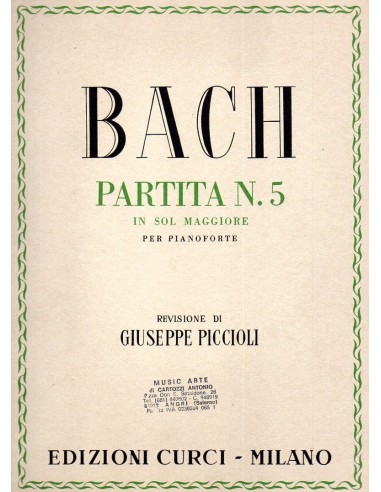 Bach Partita N° 5 in Sol Maggiore per...