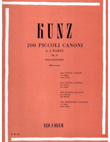 Kunz 200 Piccoli canoni a 2 parti...